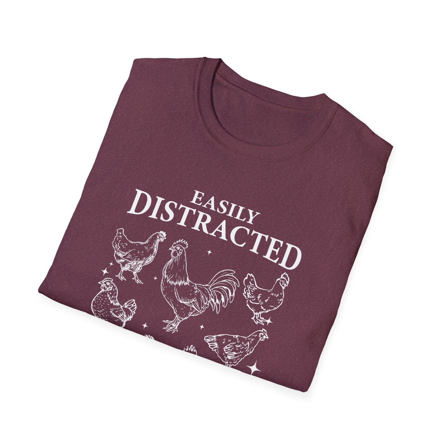 Easily Distracted by Peckers Tee – Farm Life with a Side of Sass