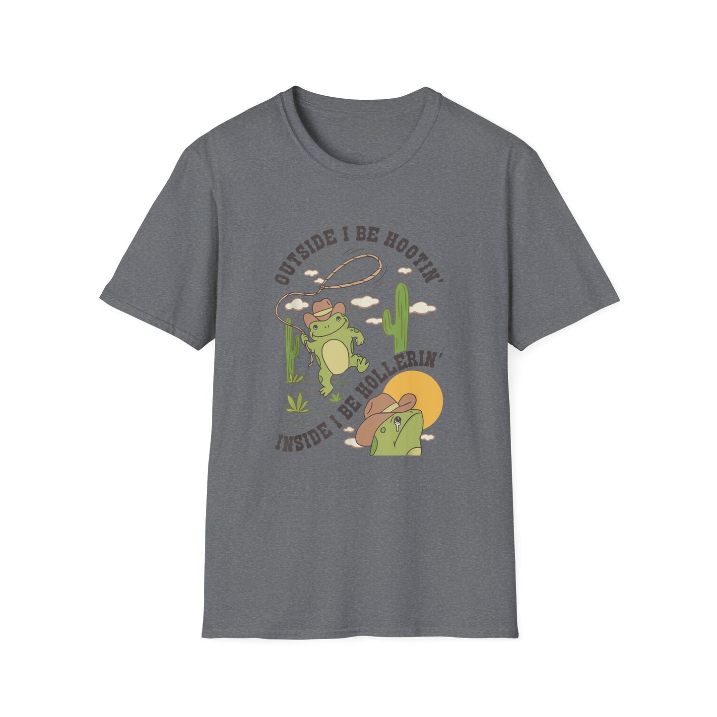 'Outside I Be Hootin', Inside I Be Hollerin' – Unisex Softstyle Tee