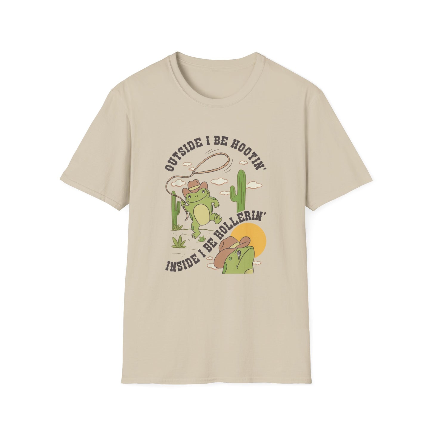 'Outside I Be Hootin', Inside I Be Hollerin' – Unisex Softstyle Tee