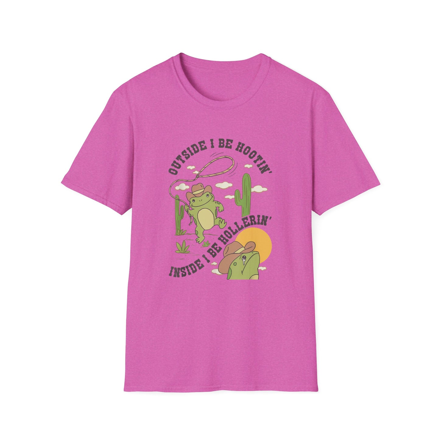 'Outside I Be Hootin', Inside I Be Hollerin' – Unisex Softstyle Tee